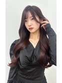 ヨシンモリ韓国ヘアロングレイヤー顔周りレイヤー