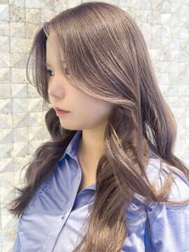 シェモアイグレック(chez-moi igrek) 10代20代30代小顔顔まわりレイヤー艶感パープルグレージュ