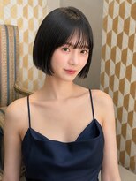 フォト 新宿三丁目(foto) 地毛風縮毛矯正韓国風顔まわりレイヤー小顔ボブ切りっぱなしボブ