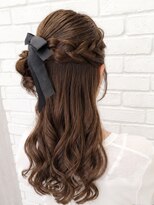セット バイ エムビューティー(Set by M.beauty)&nbsp;くるみちゃんヘア渋谷ヘアセットハーフアップ表参道ヘアメイク