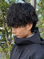 ラパンセブランメンズ 蟹江(LA PENSEE BRUN MEN'S) 波巻きパーマ