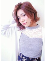 バベル(BABEL Hair Design)&nbsp;【BABEL】外ハネボブ×パープル＠大生真吾