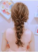 編み下ろしヘア