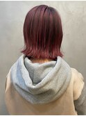 外ハネ×ピンクバレ