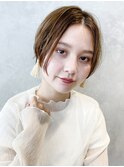 タイトストレート_エアリーミディショートパーマ_78084