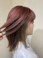 アズール 草加(azule) ベリーピンク×ヌーディベージュ インナーカラー