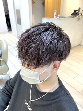 テトラ バイ ネオリーブ 横浜西口店(tetra by neolive) パープル アッシュ メンズカラー