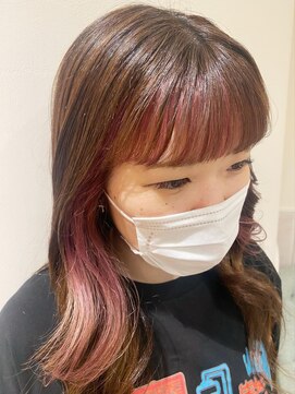 ネオリーブソラ 相模大野店(Neolive sola) インナーカラー×ピンクベージュ