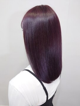 アロマヘアルーム 横浜店(AROMA hair room) 大人ガーリーモードツヤ感カシスピンクミディ/横浜/横浜西口