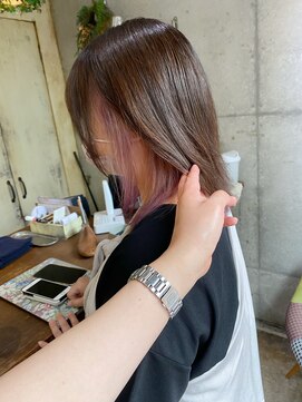 トト 船橋店(toto.) 黒髪/グレーベージュ/レイヤーロング/前髪パーマ[西船橋/津田沼]