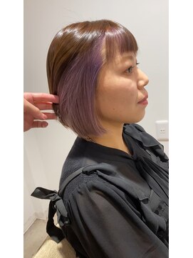 コレット 宇都宮(collet Gigi) 前髪/ピンクベージュ/インナーグレージュ/ラベンダー