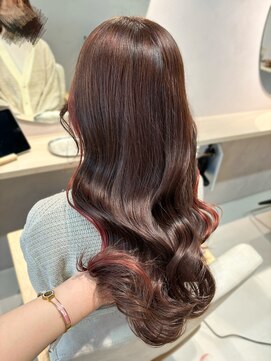 ソウィ(sowi) ブリーチなしピンクベージュと、インナーカラー♪