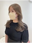 グレーベージュグレージュカラーレイヤーロングカーキベージュ