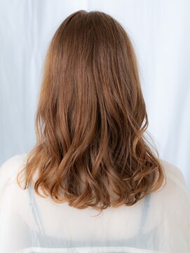 ドクターズ サロン ラブ(Dr's Salon LAB) ぱっつん前髪オレンジブラウンカジュアルセミディe古河20代30代