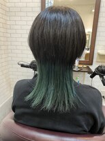 テーラヘアー 鎌取店(TELA HAIR)&nbsp;クラゲウルフ×グリーン