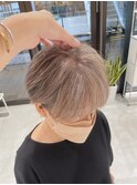 白髪染めしない白髪染め/大人ショート/ナチュラルヘア