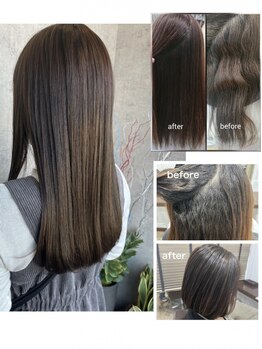 エメ ヘアー(aimer hair)の写真/【髪質改善】シルキーストレートでサラツヤを！毎日のお手入れがラクになること間違いなし♪