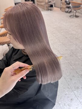 シカ 神戸三宮元町店(Cica) ラベンダーピンク ブリーチ 色落ち綺麗 三宮 ハイトーン 元町