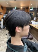 メンズセンターパート