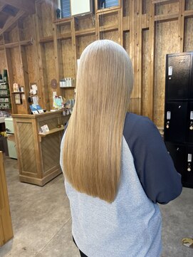 アフターニュース 新潟(afternews) アプリコットオレンジベージュ/ダブルカラー/ブリーチ/髪質改善