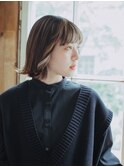 ナチュラル外はねミディスタイル