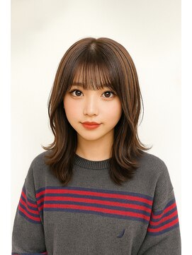 ムク(:muku) グレージュ/ミディアムヘア/暗めカラー