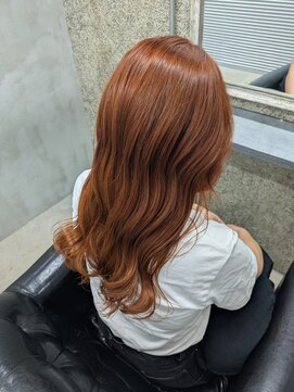 エント(ent) オレンジカラー×ブリーチなしwカラー