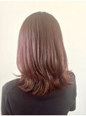 レイヤーカット/カシスカラー/ピンク/くびれカット/髪質改善