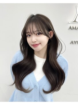 アマトウキョウスマートサロン(AMA TOKYO×Smart Salon) 韓国ヘア レイヤー 顔まわり