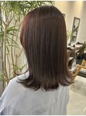 毛先までツヤ感◎レッドブラウン