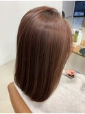 ブリーチなしピンクベージュ