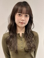 ラミエバイメルト 下北沢(lamie by melt) レイヤーカット小顔周りブリーチなしカラーオリーブベージュ韓国