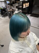 ベンジー 香椎店(benji)&nbsp;ブリーチカラーケアブリーチターコイズブルー