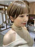 大人可愛いマッシュショート20代30代40代小顔丸みボブ銀座