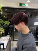 赤髪センターパート