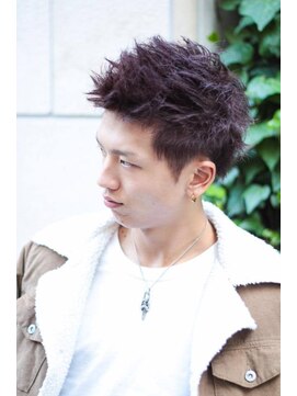 ハピネス 河原町店(Happiness) メンズカラー　【ラベンダーアッシュ】　立ち上げヘアー