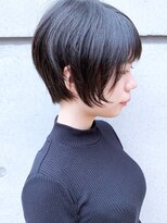 モリオ フロム ロンドン 成増店 黒髪ショート_ことりベージュ毛先パー