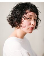 テトヘアー(teto hair)&nbsp;short［ショート ボブ ワイド バング パーマ くるくる 黒髪］２