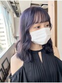 パープルカラー　ダブルカラー　パープルブラック