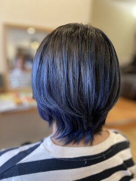ヘアーコレット(hair Colet) ショートネイビースタイル
