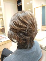 ヘアサロンアンドヘアメイクディー(hair salon hair make D)&nbsp;仙台D　白髪染め白髪ぼかしウルフレイヤーアッシュベージュstyle