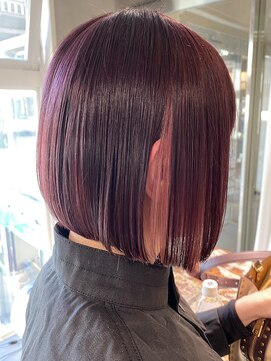 ロリム(RorriM) インナーカラー　ダークピンク×ペールピンク　ダブルカラー