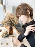 大人可愛い20代30代40代50代小顔ショートボブ丸みショートくびれ