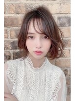 リークフー(Ree cu fuu)&nbsp;10代20代30代40代50代 前髪　シースルーバング　ふわふわボブ藤