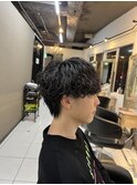 波巻きスパイラルパーマ　波巻きパーマ　メンズパーマ