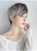 メンズライク/ハイトーンカラー/アシメショート/外国人風カラー
