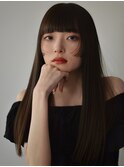 姫カット　髪質改善　ロング　ブラウンアッシュ【天神/今泉】