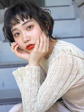 オーバーヘアー 長岡京店(over hair) 外ハネショートボブ