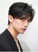 メンズボブウルフメンズミディアムレイヤーカットメンズウルフ