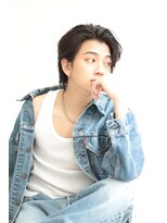 フリーラ 横浜(freera)&nbsp;メンズダークアッシュニュアンスパーマ韓国マッシュウルフカット